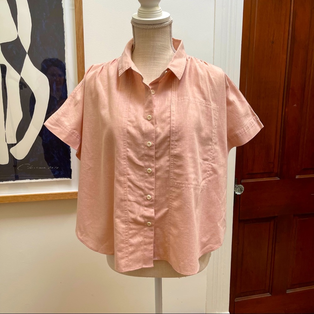 Madewell linen button down shirt